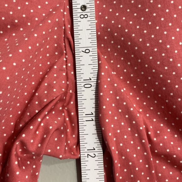 Talbots Women’s 12 Pink Polka Dot Crop Pants Straight Leg Polished Prep - Picture 5 of 12